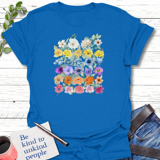 T-Shirt Royal / S Infinite Bloom T-Shirt Echo Kindness Printify