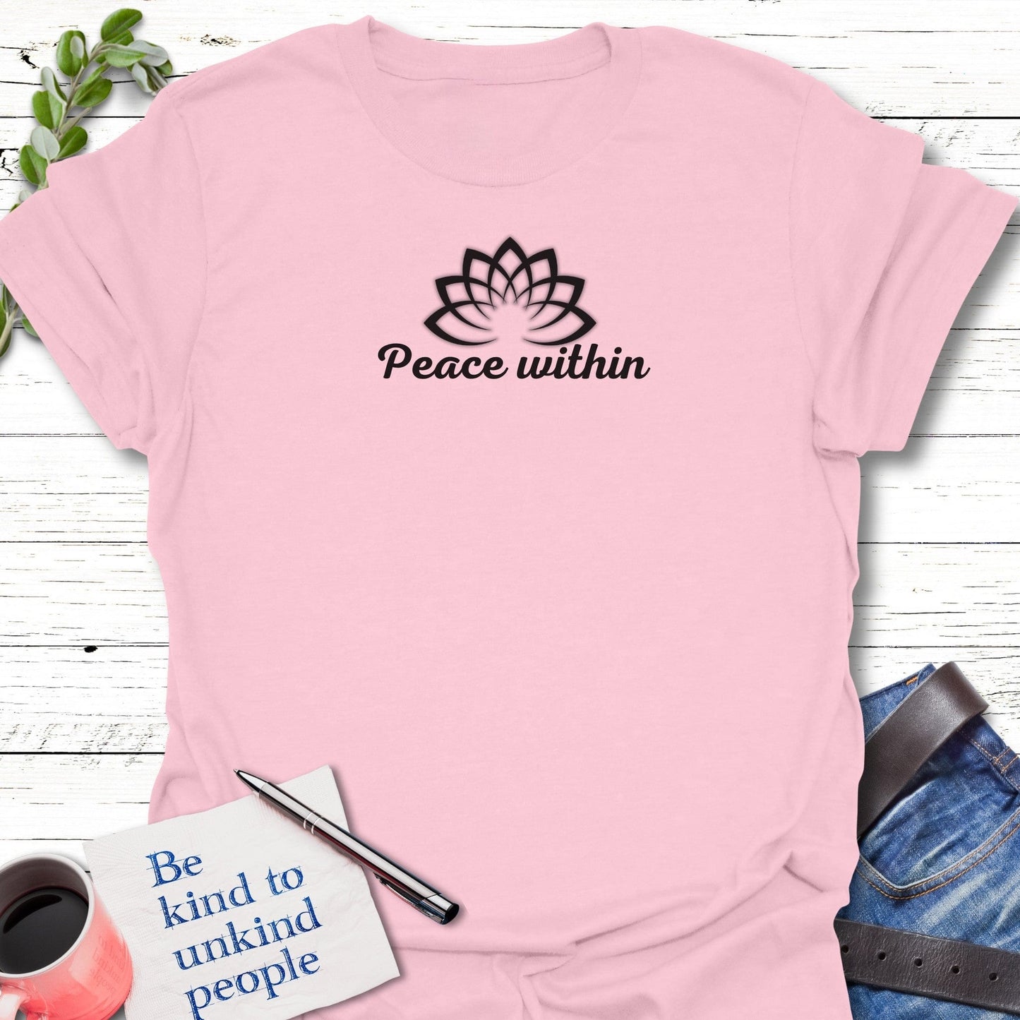 T-Shirt Light Pink / S Inner Bloom T-Shirt Echo Kindness Printify
