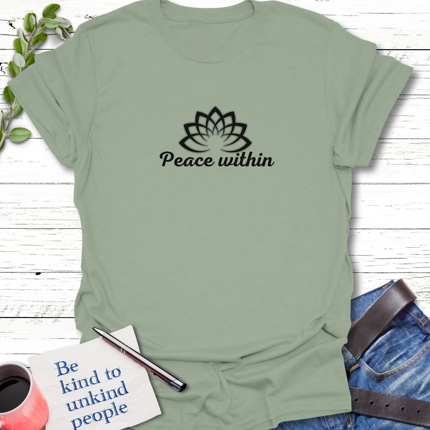 T-Shirt Sage / S Inner Bloom T-Shirt Echo Kindness Printify