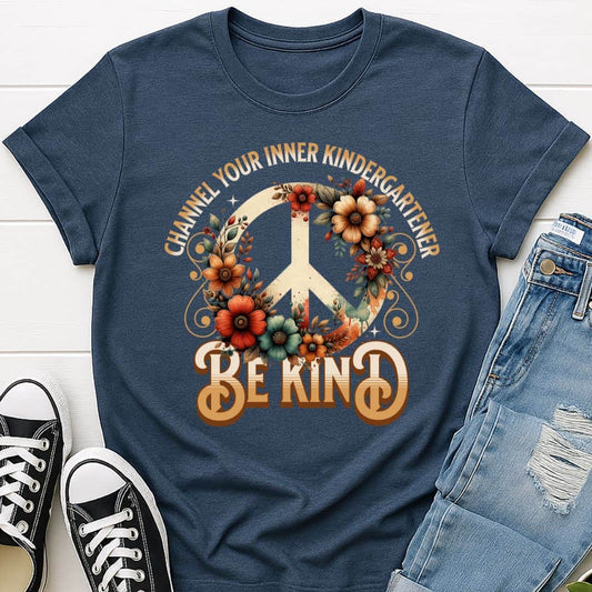 T-Shirt Heather Navy / S Inner Kindergartener T-Shirt Echo Kindness