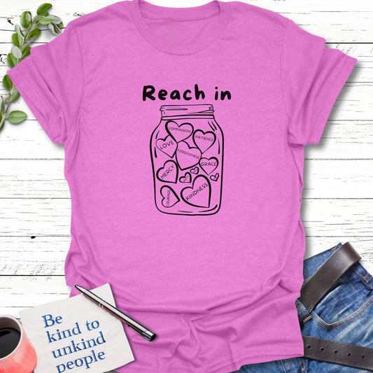 T-Shirt Heather Radiant Orchid / S Jar of Gifts T-Shirt Echo Kindness Printify