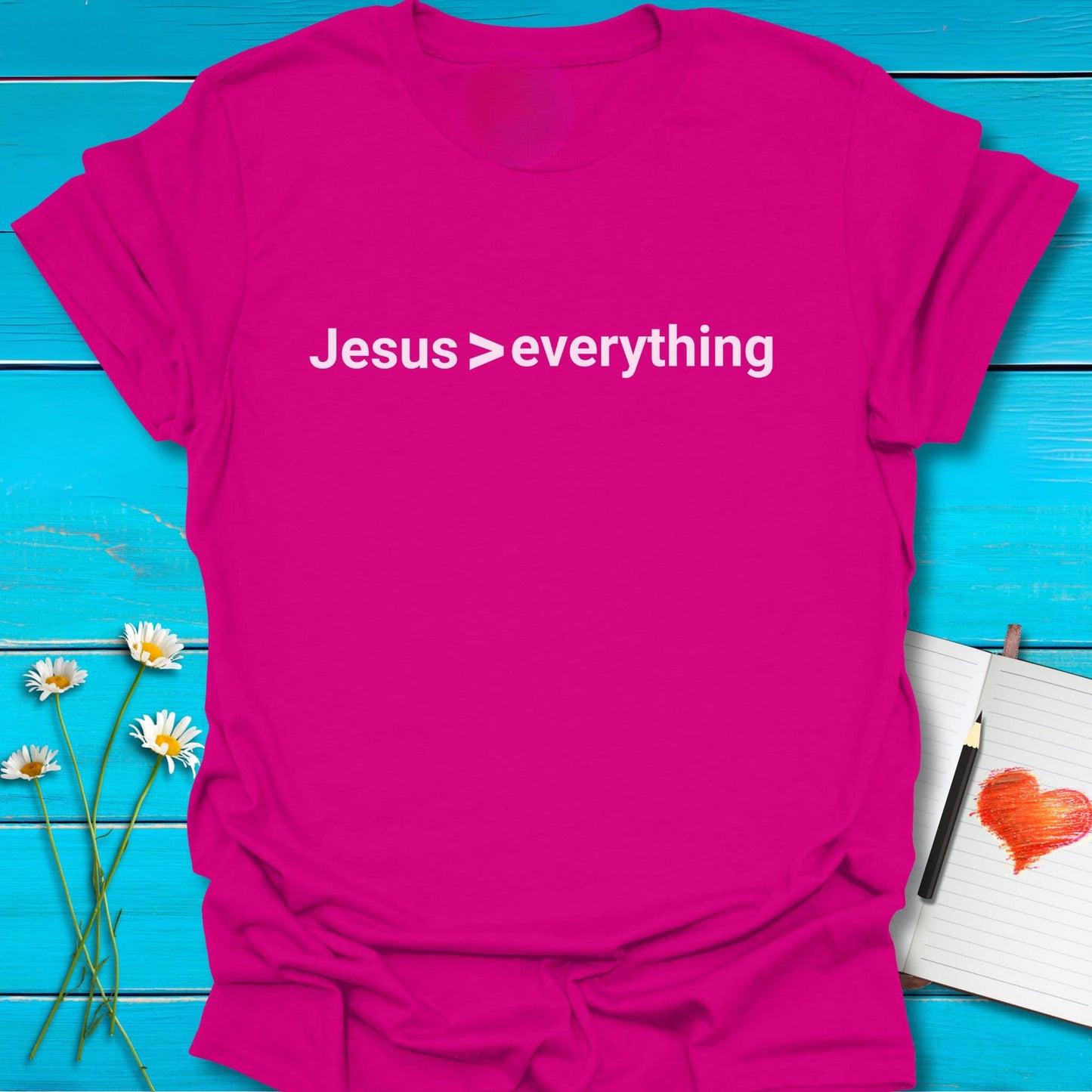 T-Shirt Antique Heliconia / S Jesus > Everything T-Shirt Echo Kindness Printify