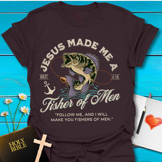 T-Shirt Dark Chocolate / S Jesus Made Me T-Shirt Echo Kindness Printify