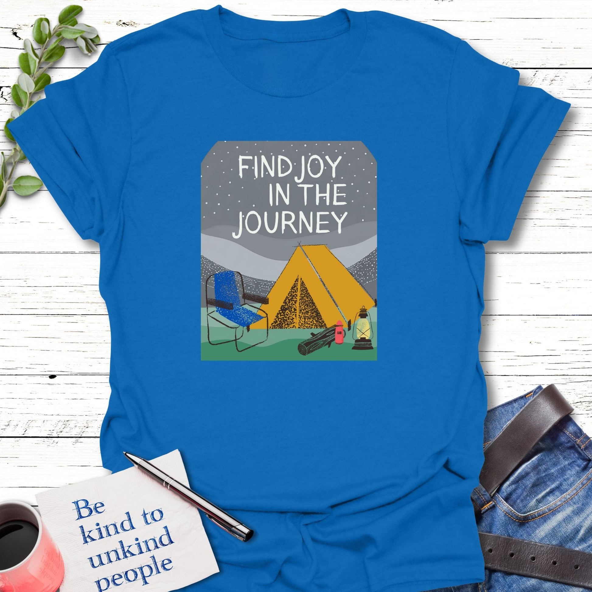 T-Shirt Royal / S Joyous Traveler T-Shirt Echo Kindness Printify