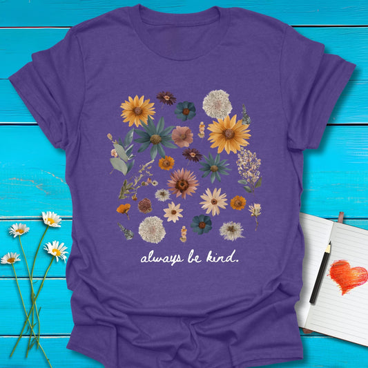 T-Shirt Heather Purple / S Kind Blossom T-Shirt Echo Kindness Printify