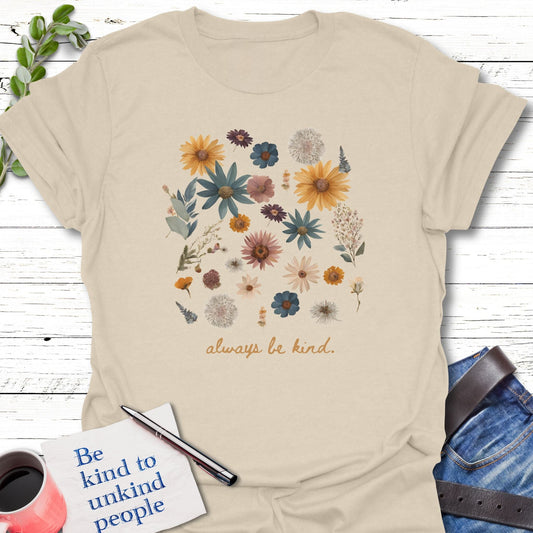 T-Shirt Natural / S Kind Blossom T-Shirt Echo Kindness Printify
