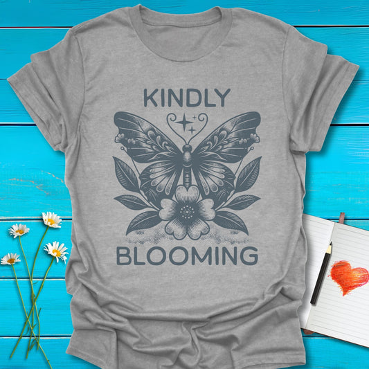 T-Shirt Sport Grey / S Kindly Blooming T-Shirt Echo Kindness Printify