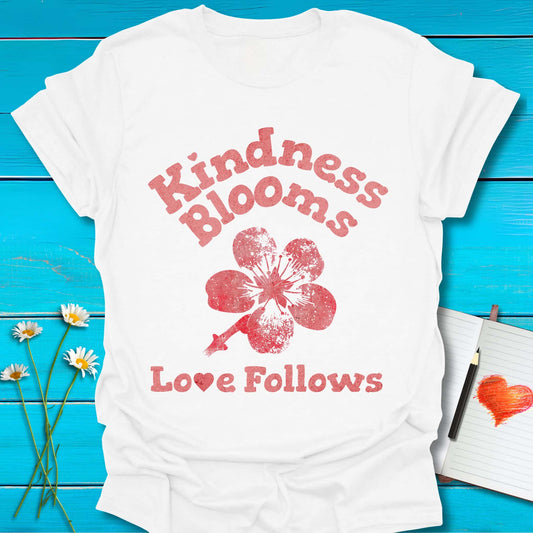 T-Shirt White / S Kindness Blooms T-Shirt Echo Kindness Printify