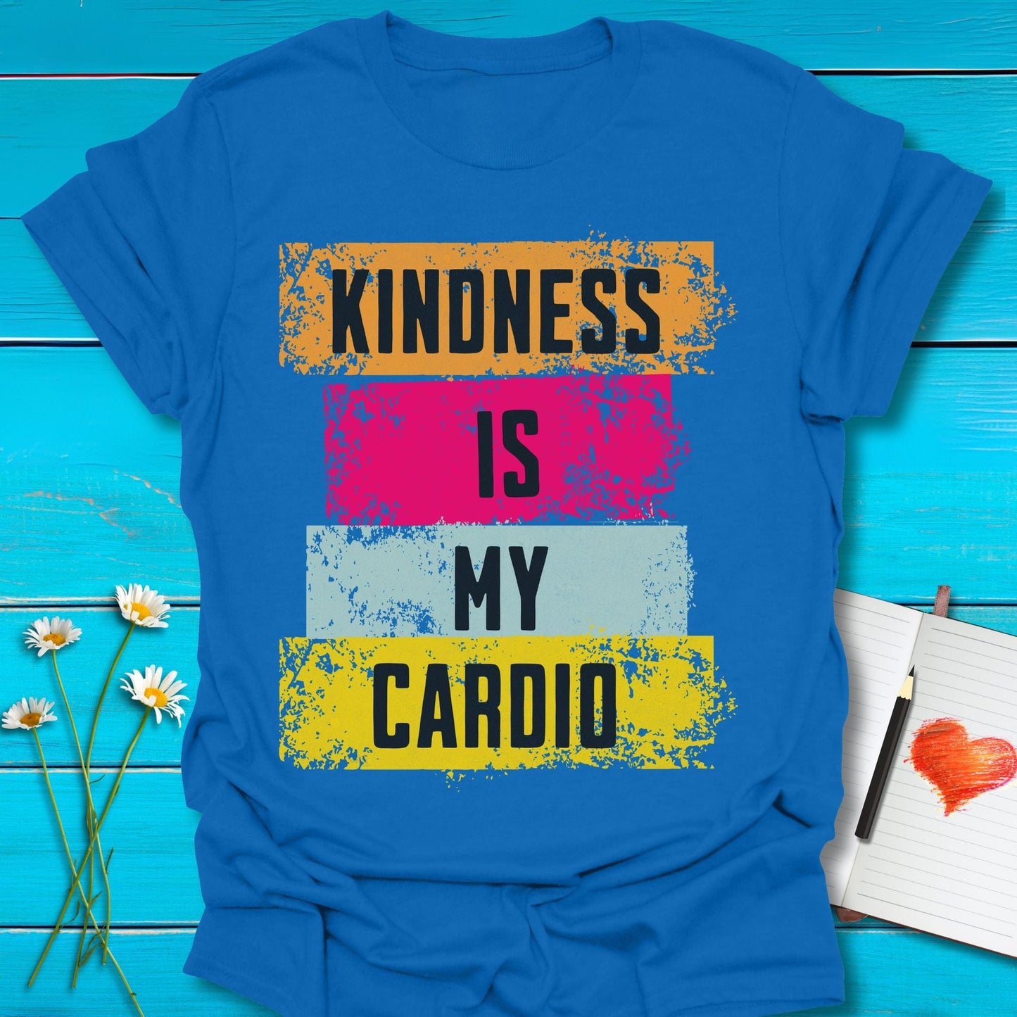 T-Shirt Royal / S Kindness Cardio T-Shirt Echo Kindness Printify