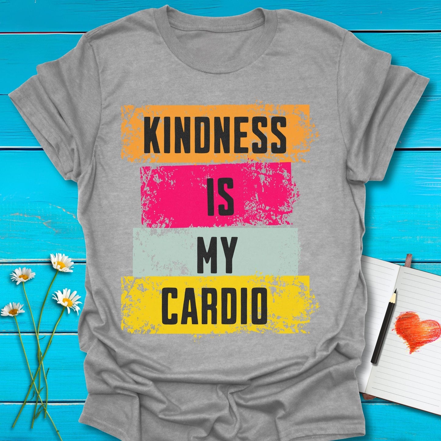 T-Shirt Sport Grey / S Kindness Cardio T-Shirt Echo Kindness Printify