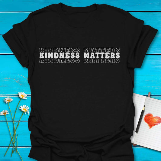 T-Shirt Black / S Kindness Matters T-Shirt Echo Kindness Printify