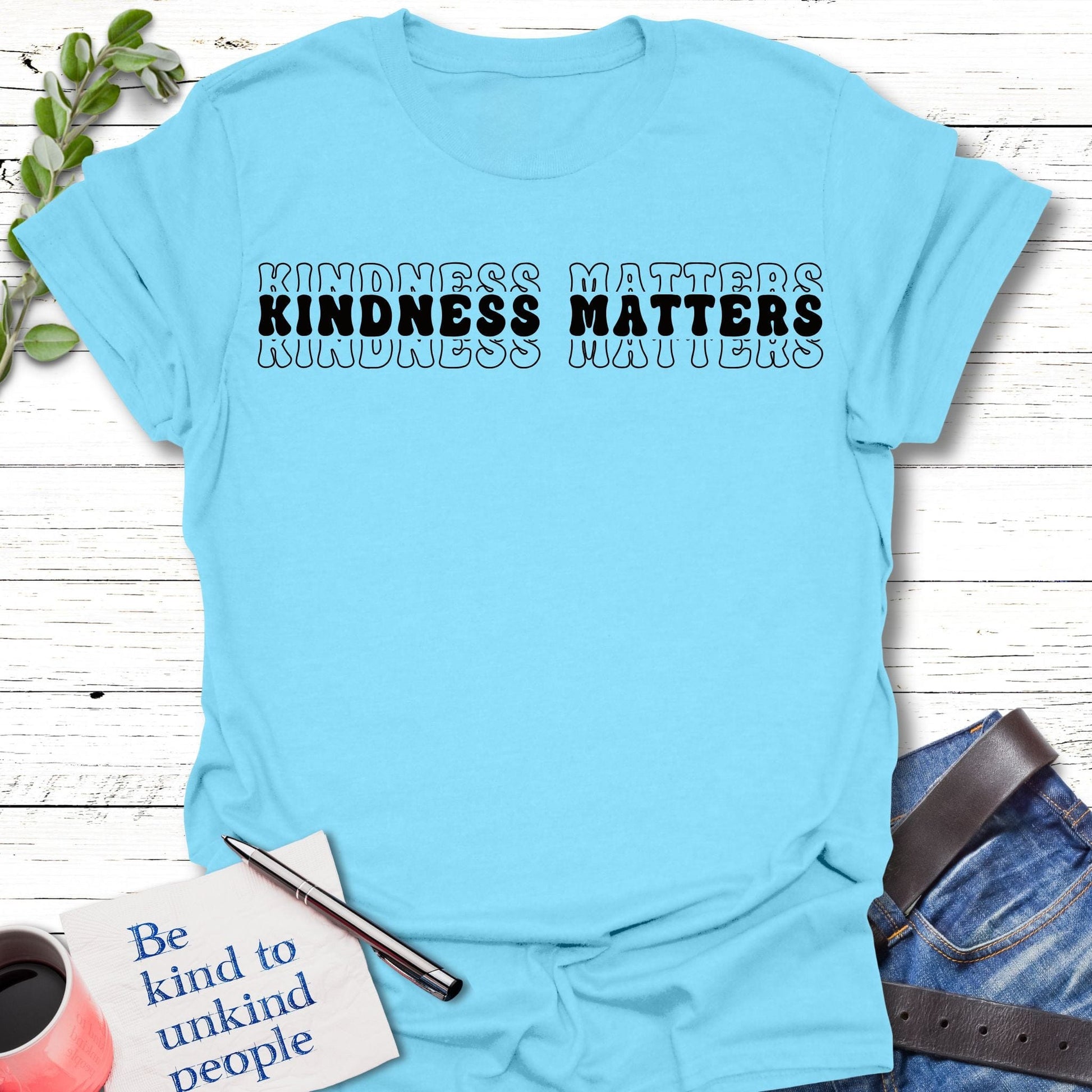 T-Shirt Sky / S Kindness Matters T-Shirt Echo Kindness Printify