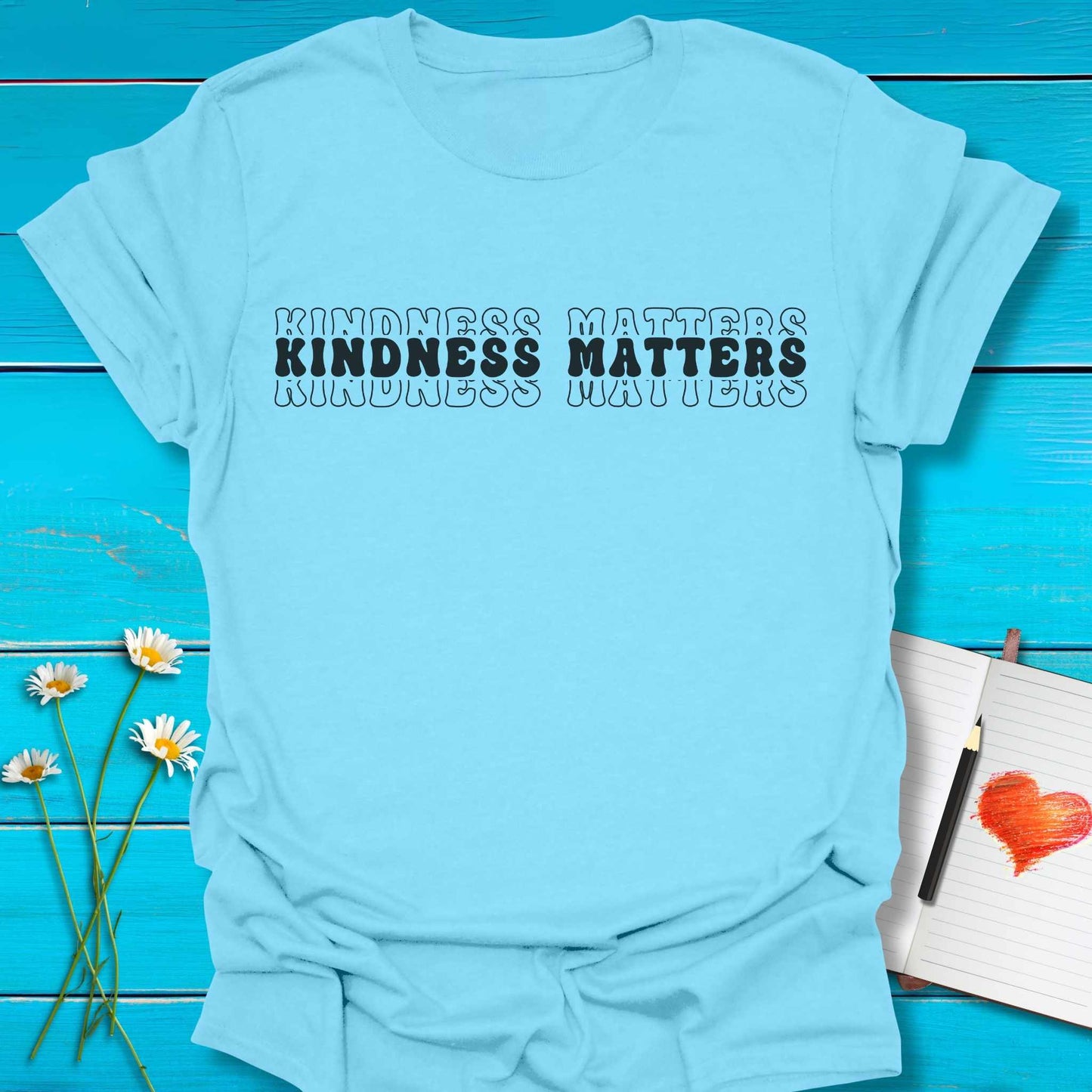 T-Shirt Sky / S Kindness Matters T-Shirt Echo Kindness Printify