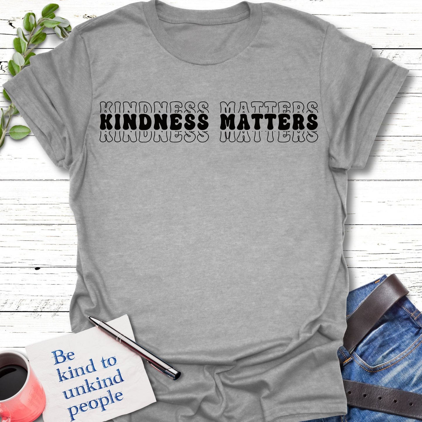 T-Shirt Sport Grey / S Kindness Matters T-Shirt Echo Kindness Printify