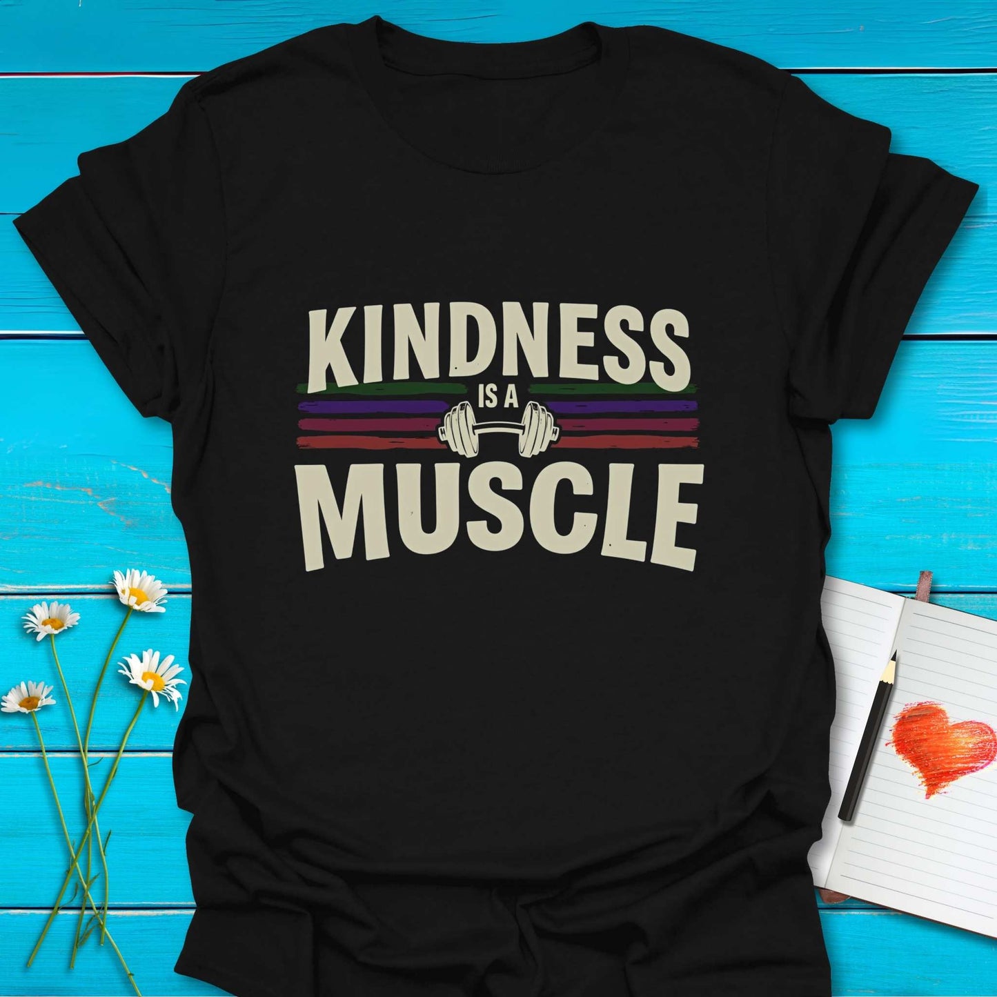 T-Shirt Black / S Kindness Muscle T-Shirt Echo Kindness Printify