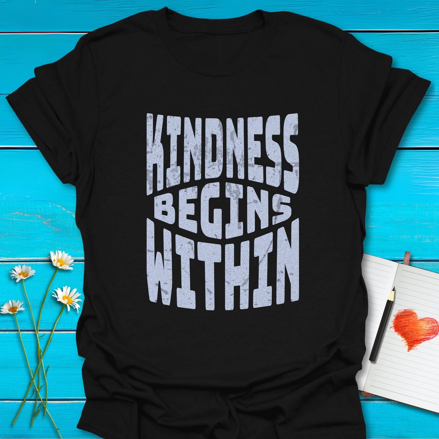 T-Shirt Black / S Kindness Within T-Shirt Echo Kindness Printify