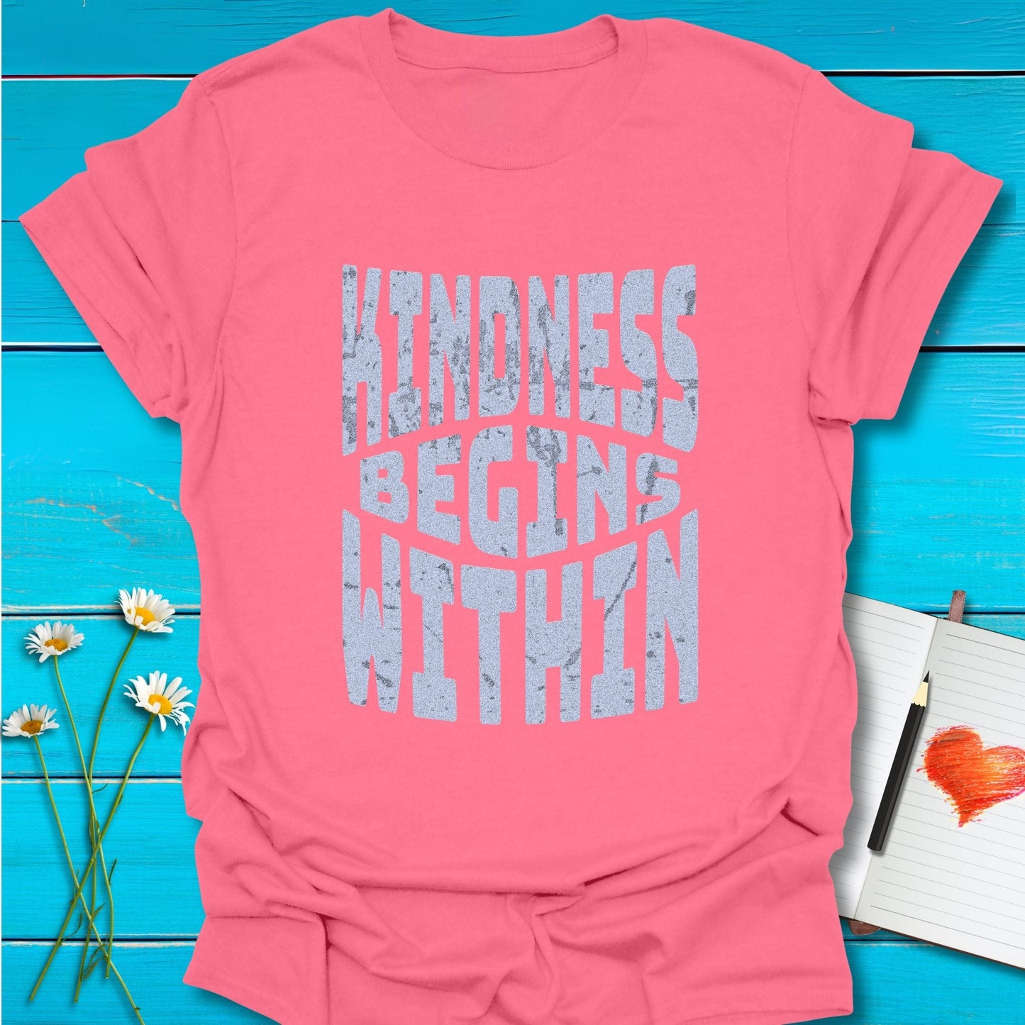 T-Shirt Coral Silk / S Kindness Within T-Shirt Echo Kindness Printify