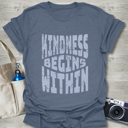 T-Shirt Heather indigo / S Kindness Within T-Shirt Echo Kindness Printify