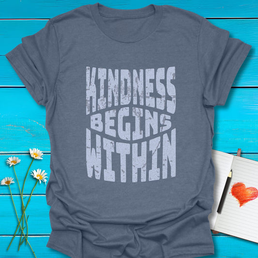 T-Shirt Heather Indigo / S Kindness Within T-Shirt Echo Kindness Printify