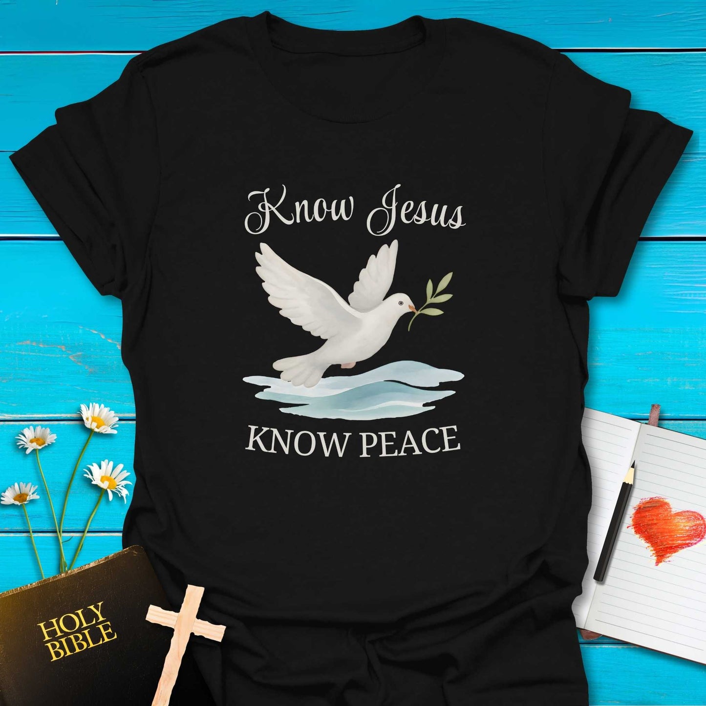 T-Shirt Black / S Know Jesus Know Peace T-Shirt Echo Kindness Printify