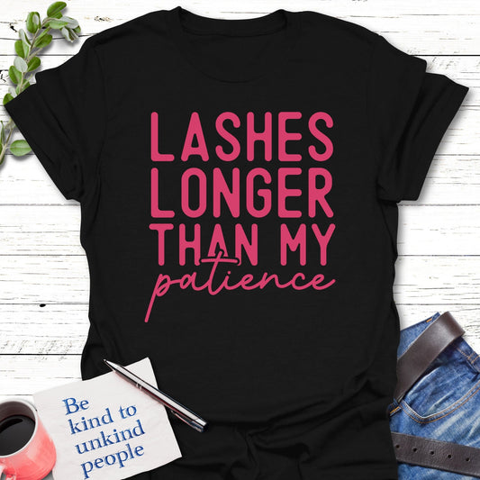 T-Shirt Black / S Lashes and Patience T-Shirt Echo Kindness Printify