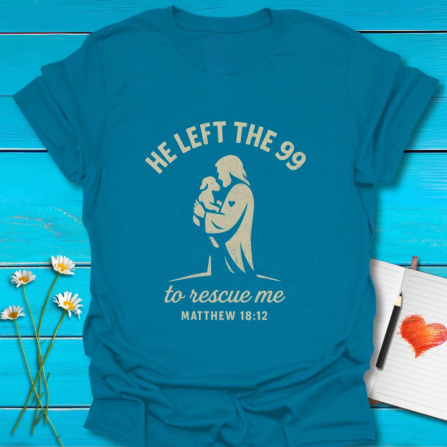 T-Shirt Antique Sapphire / S Left the 99 T-Shirt Echo Kindness Printify