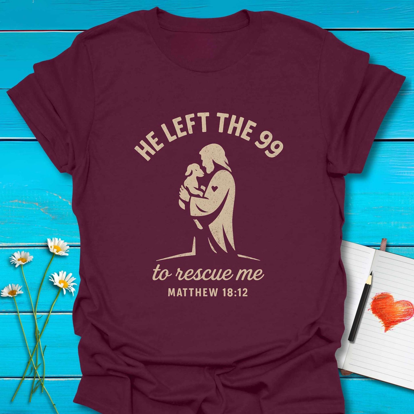 T-Shirt Maroon / S Left the 99 T-Shirt Echo Kindness Printify