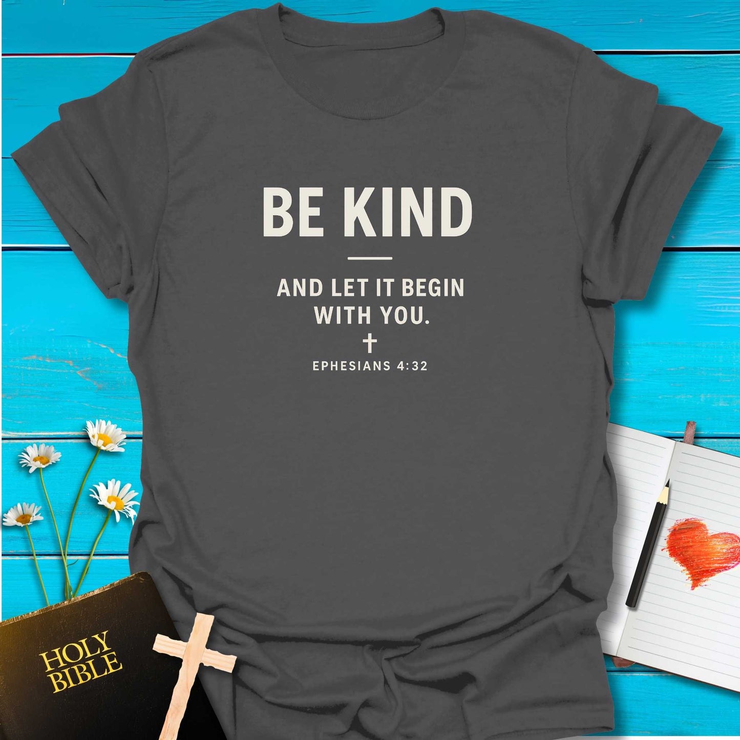 T-Shirt Charcoal / S Let it Begin T-Shirt Echo Kindness Printify