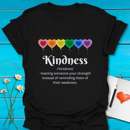 T-Shirt Black / S Loaning Strength T-Shirt Echo Kindness Printify