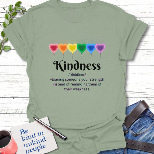 T-Shirt Sage / S Loaning Strength T-Shirt Echo Kindness Printify