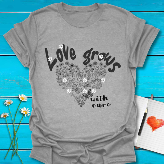 T-Shirt Sport Grey / S Love Grows T-Shirt Echo Kindness Printify