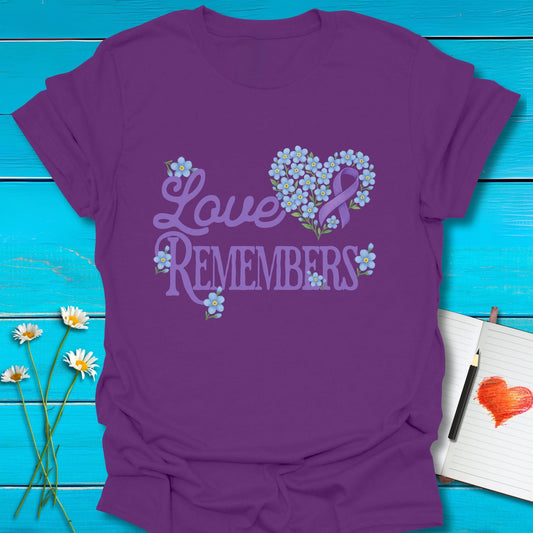T-Shirt Purple / S Love Remembers T-Shirt Echo Kindness Printify