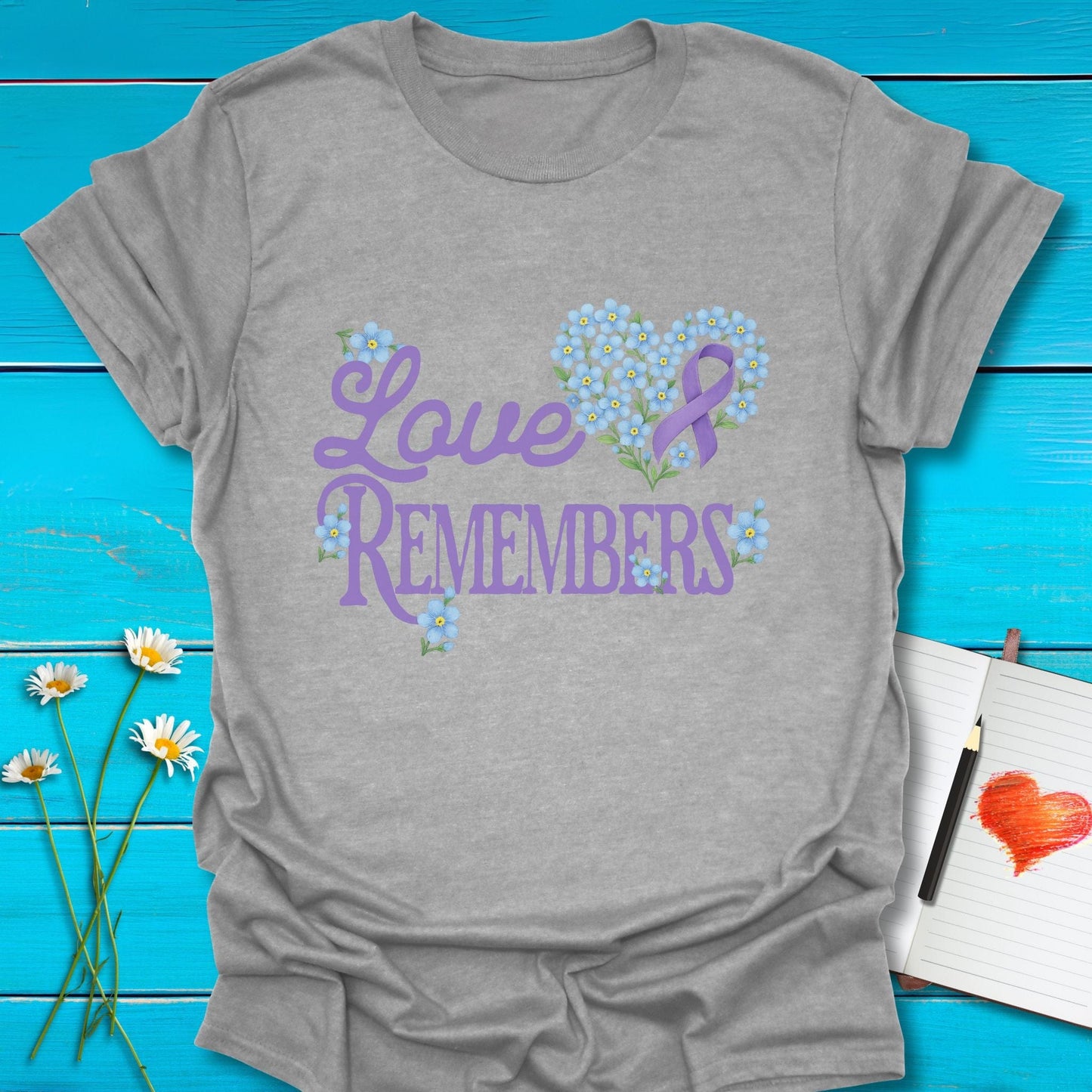 T-Shirt Sport Grey / S Love Remembers T-Shirt Echo Kindness Printify