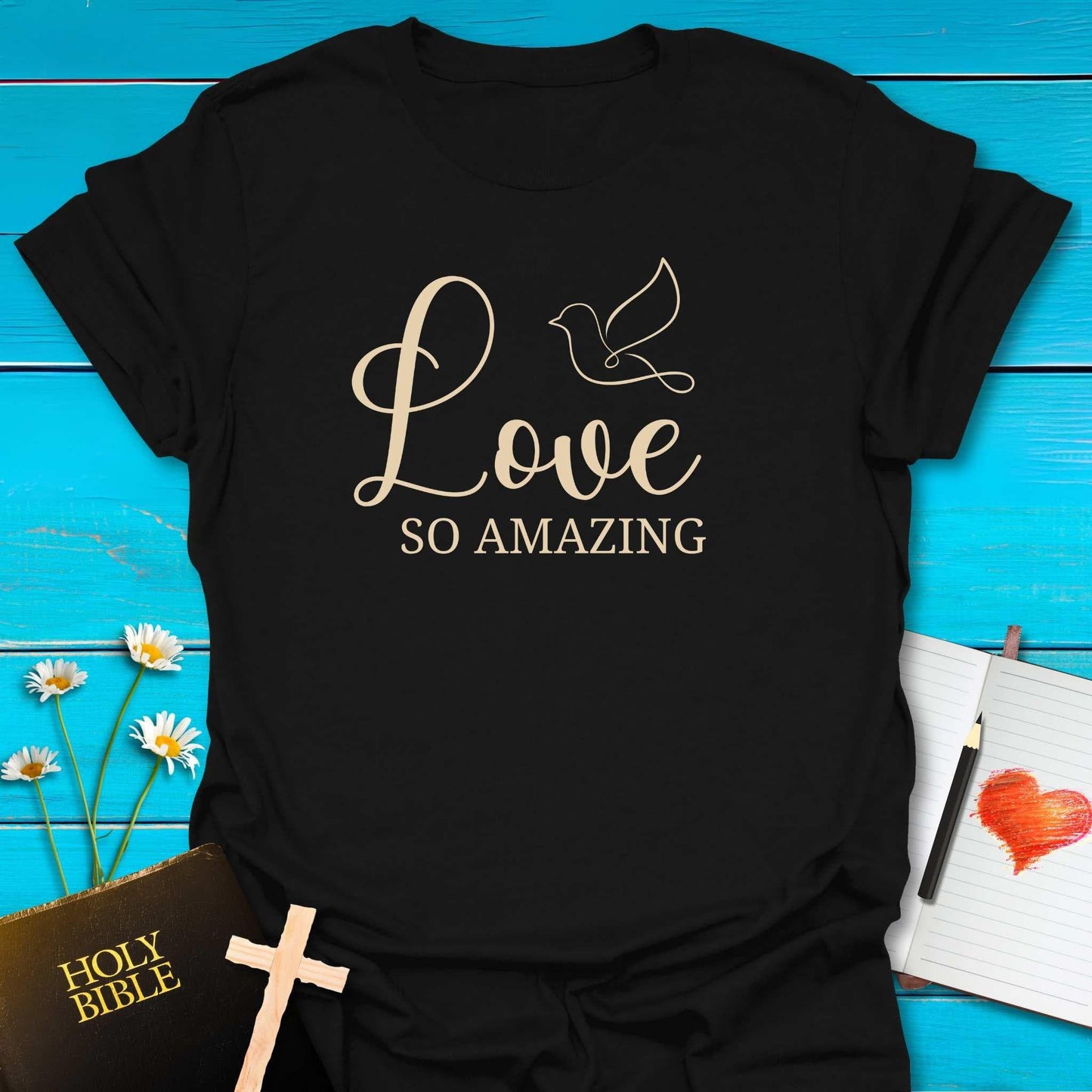 T-Shirt Black / S Love So Amazing T-Shirt Echo Kindness Printify