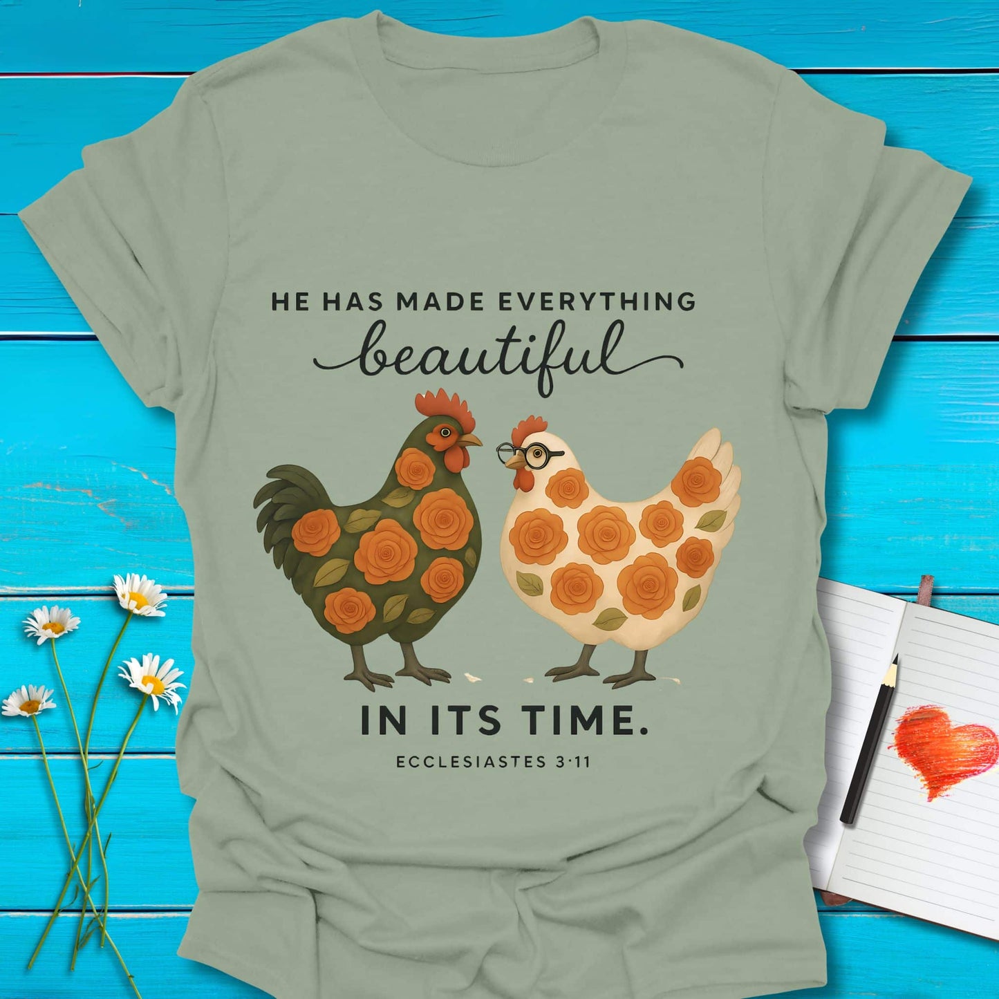 T-Shirt Sage / S Made Beautiful T-Shirt Echo Kindness Printify