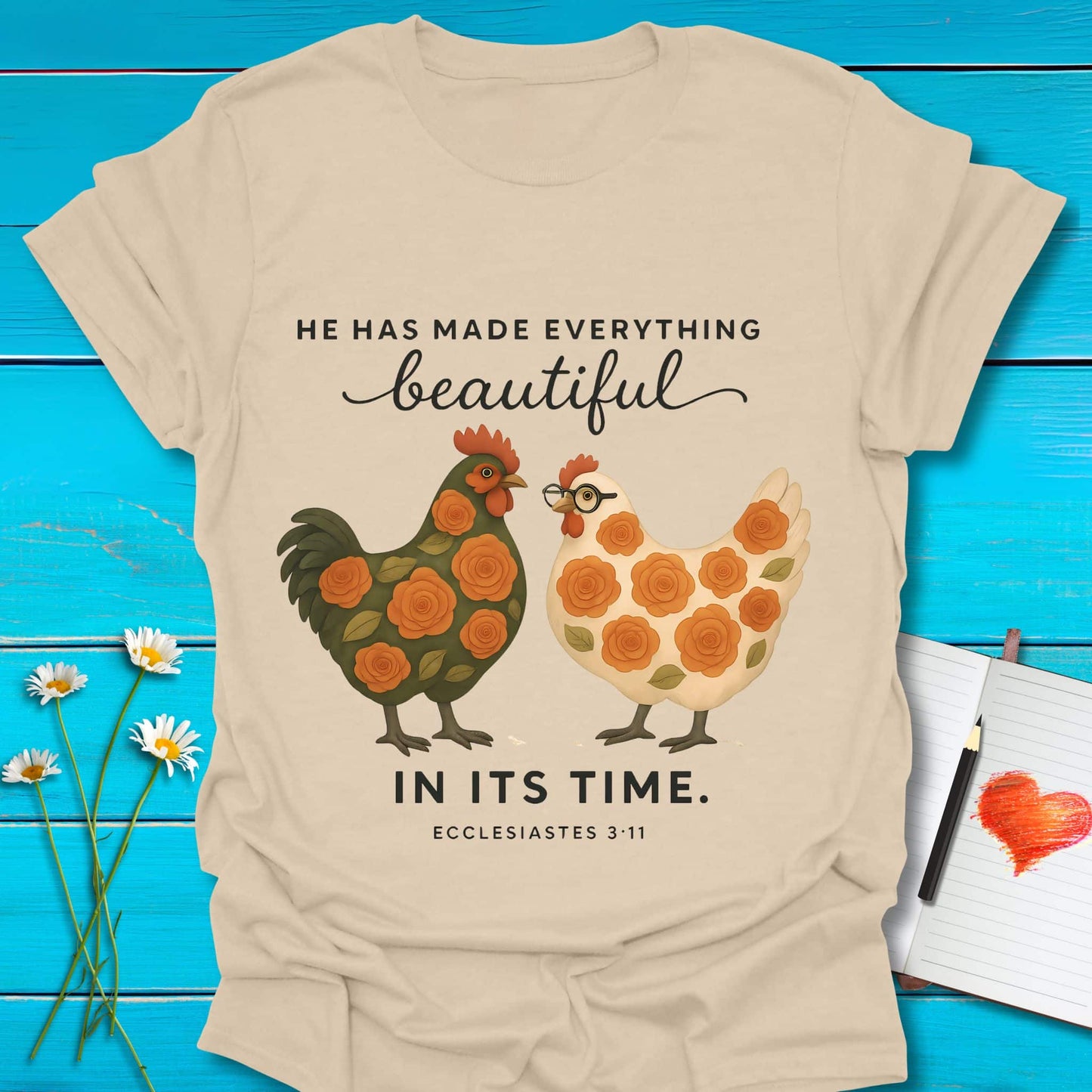 T-Shirt Sand / S Made Beautiful T-Shirt Echo Kindness Printify