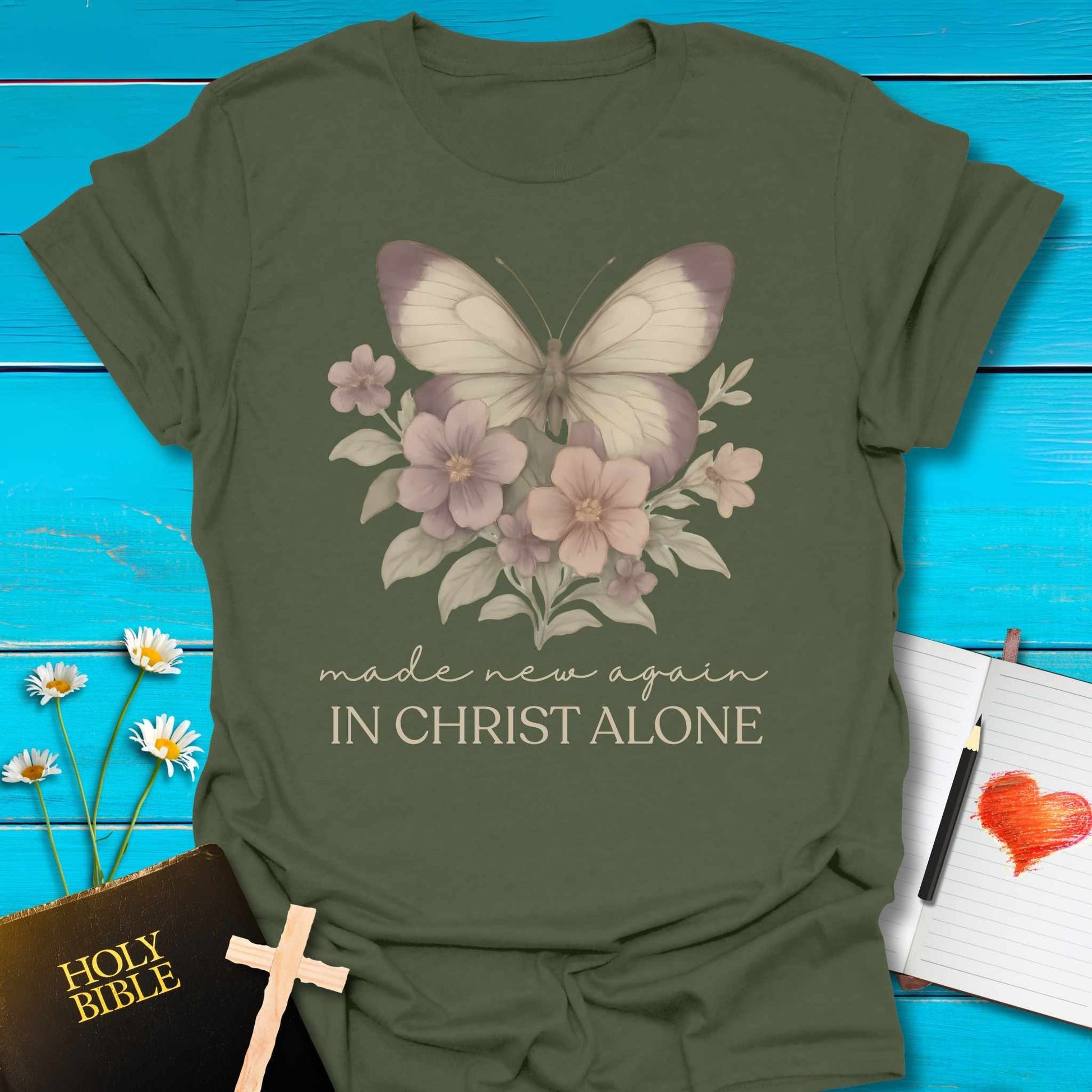 T-Shirt Military Green / S Made New Again T-Shirt Echo Kindness Printify