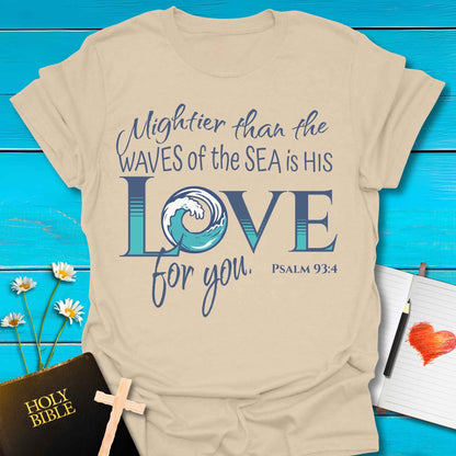 T-Shirt Sand / S Mightier Than the Waves T-Shirt Echo Kindness Printify