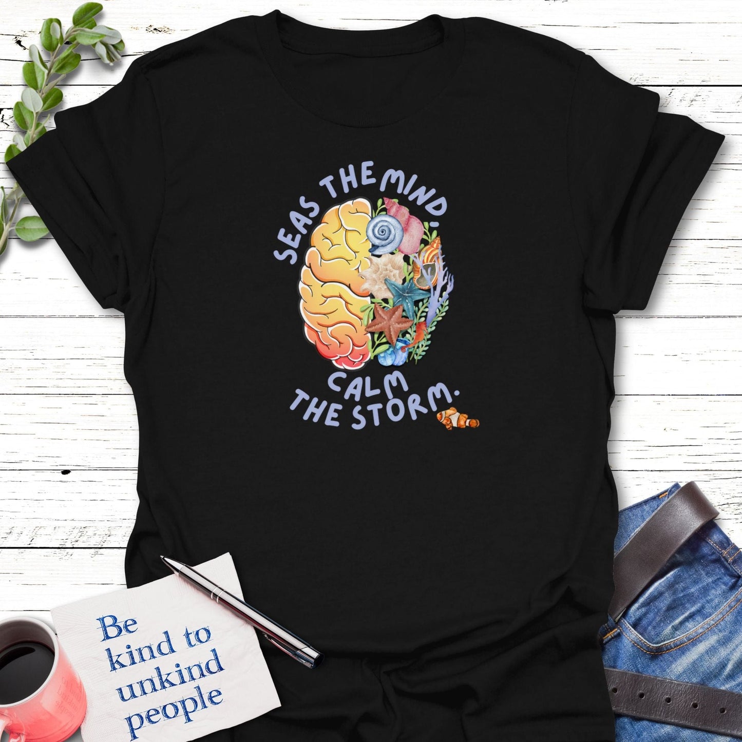 T-Shirt Black / S Mind the Seas T-Shirt Echo Kindness Printify