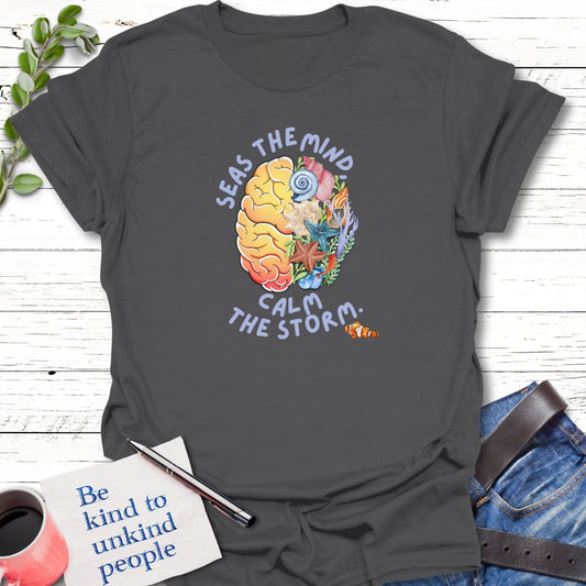 T-Shirt Charcoal / S Mind the Seas T-Shirt Echo Kindness Printify