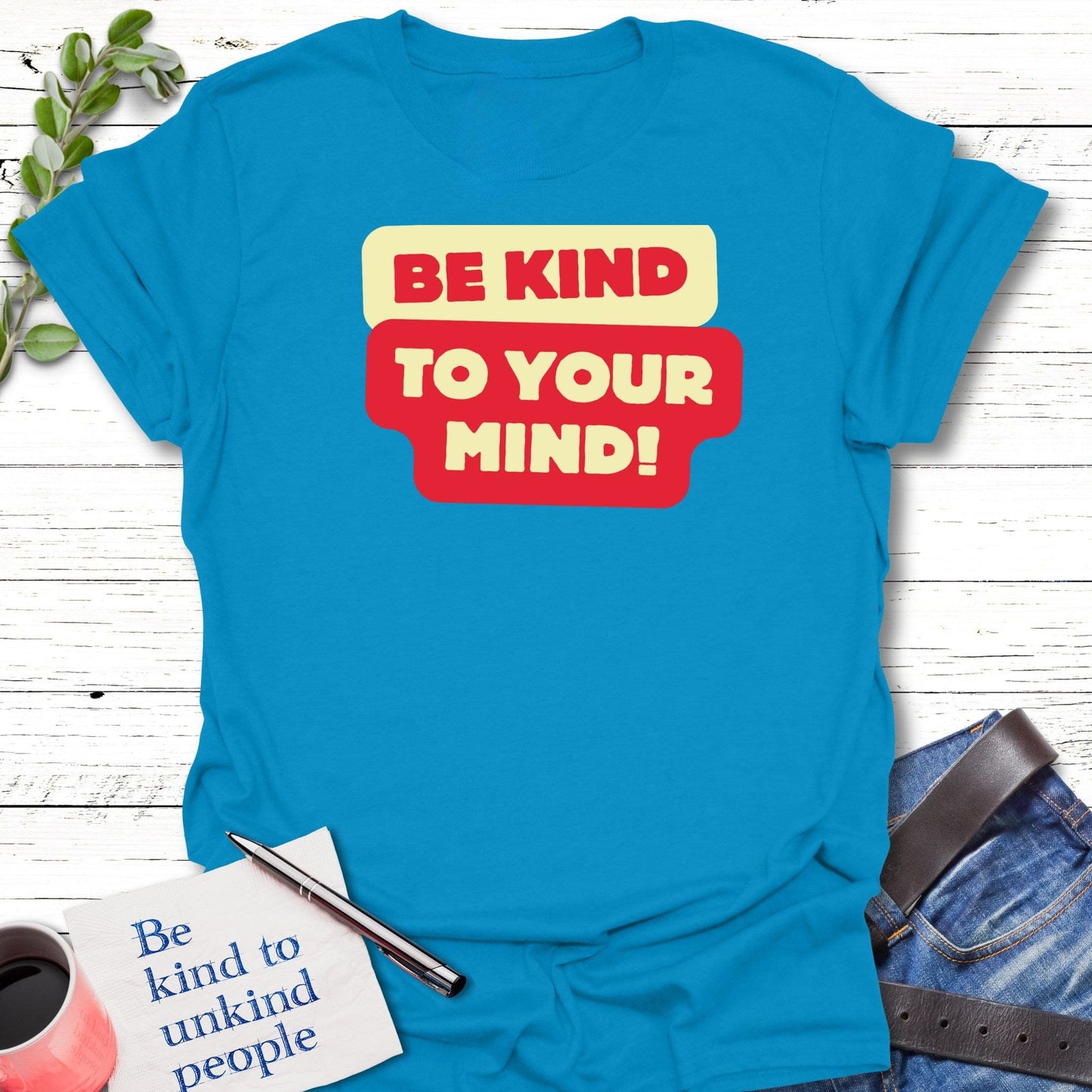 T-Shirt Sapphire / S Mindful Kindness T-Shirt Echo Kindness Printify