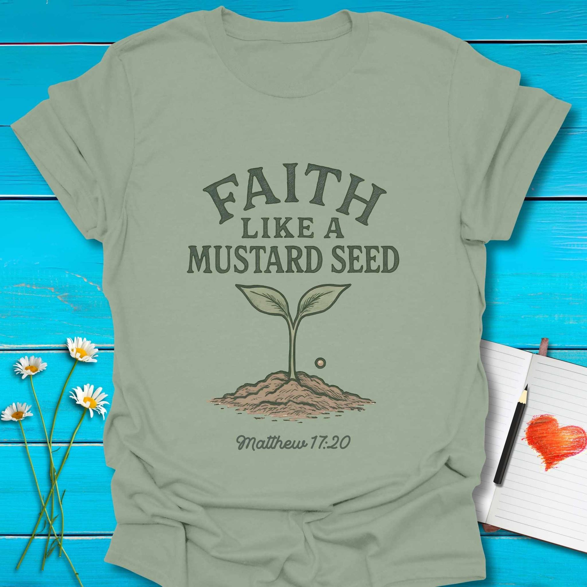 T-Shirt Sage / S Mustard Seed T-Shirt Echo Kindness Printify