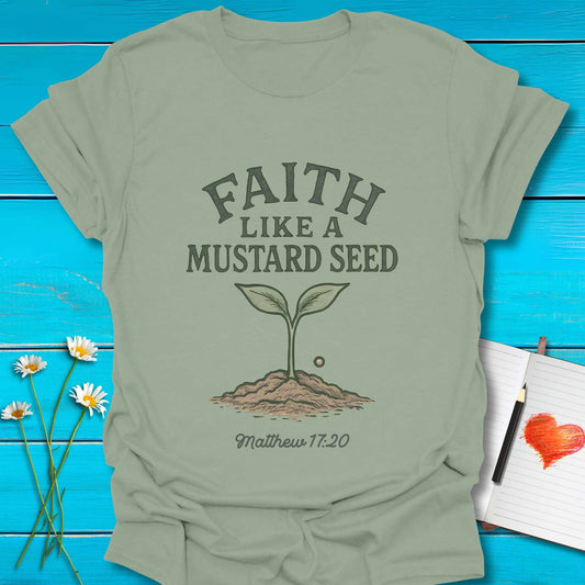 T-Shirt Sage / S Mustard Seed T-Shirt Echo Kindness Printify