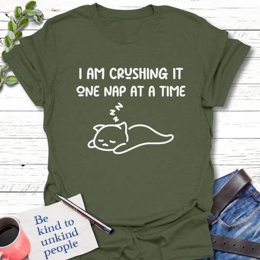 T-Shirt Military Green / S Nap Champ T-Shirt Echo Kindness Printify