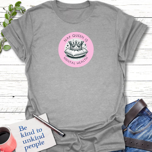 T-Shirt Sport Grey / S Nap Queen T-Shirt Echo Kindness Printify