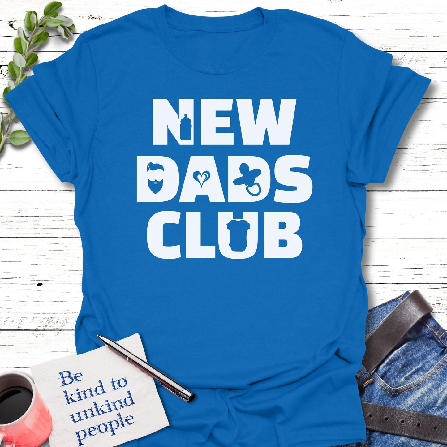 T-Shirt Royal / S New Dad Mode T-Shirt Echo Kindness Printify