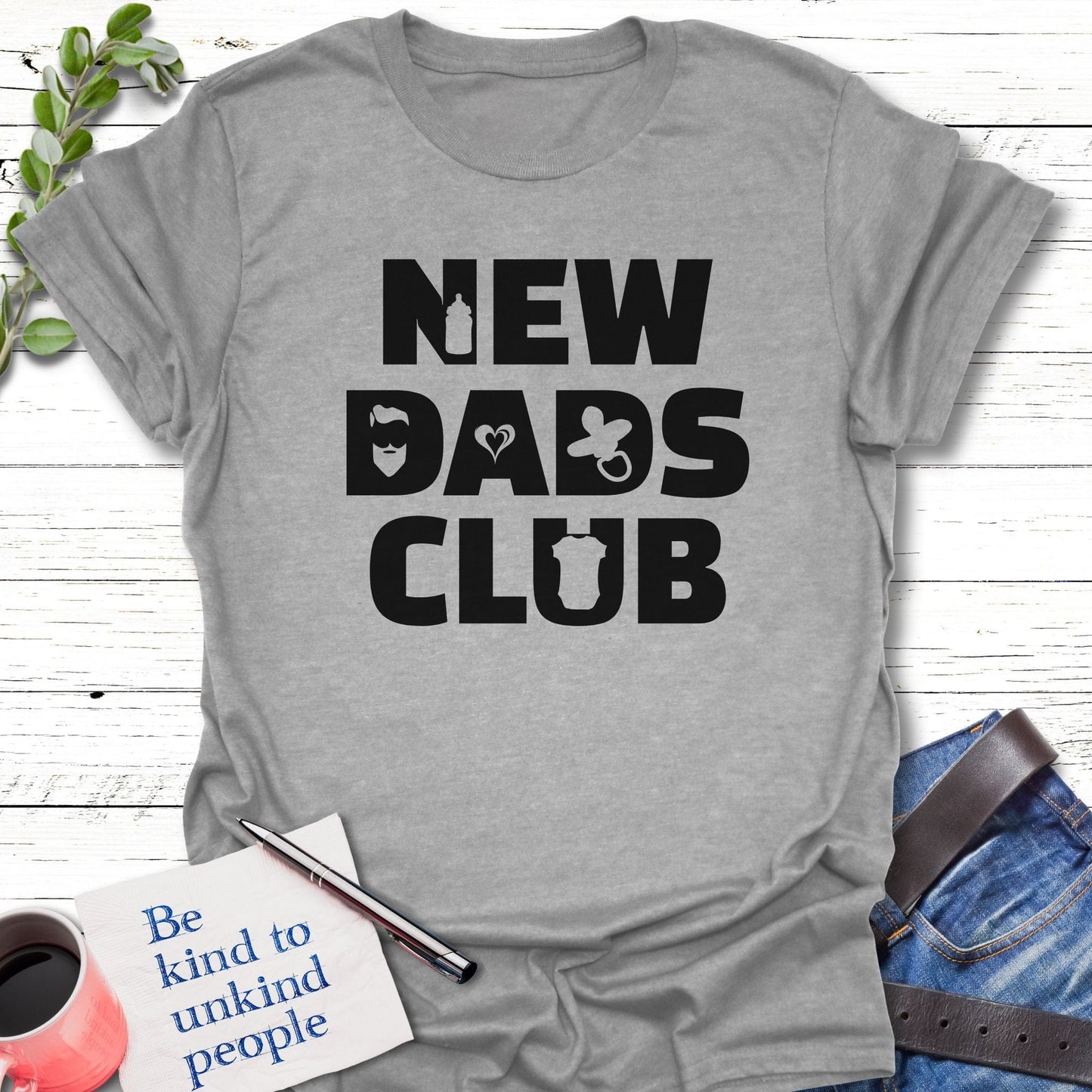 T-Shirt Sport Grey / S New Dad Mode T-Shirt Echo Kindness Printify