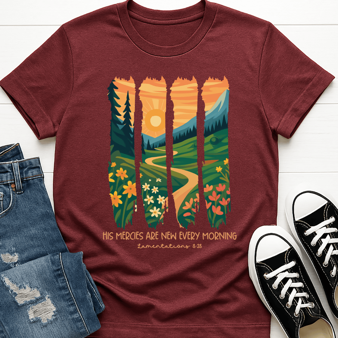 T-Shirt Heather Maroon / S New Every Morning T-Shirt Echo Kindness