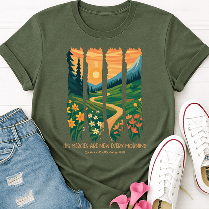 T-Shirt Heather Military Green / S New Every Morning T-Shirt Echo Kindness