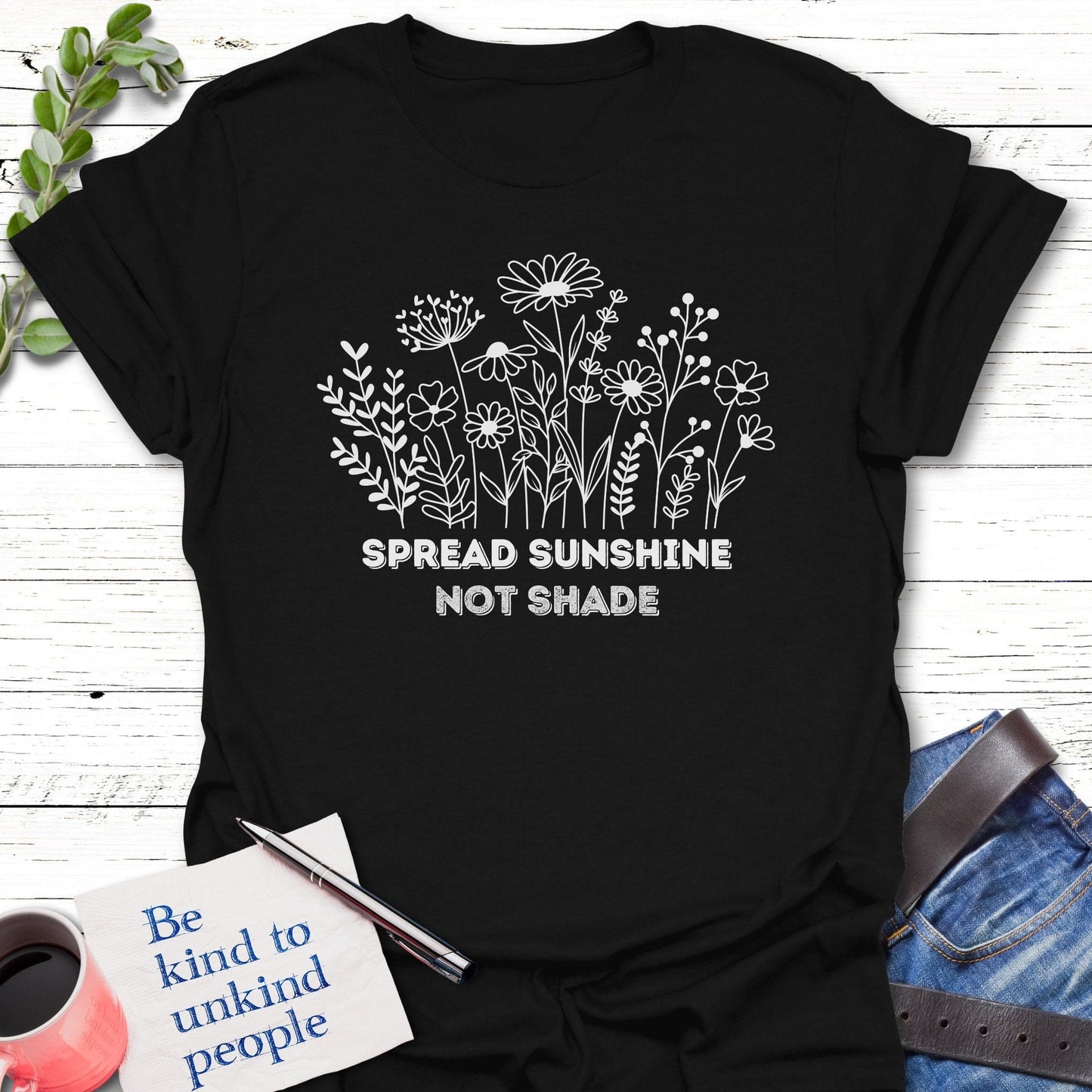 T-Shirt Black / S Not Shade T-Shirt Echo Kindness Printify